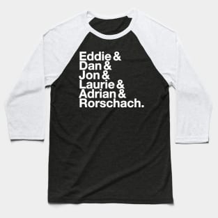 Watchmen Helvetica White Baseball T-Shirt